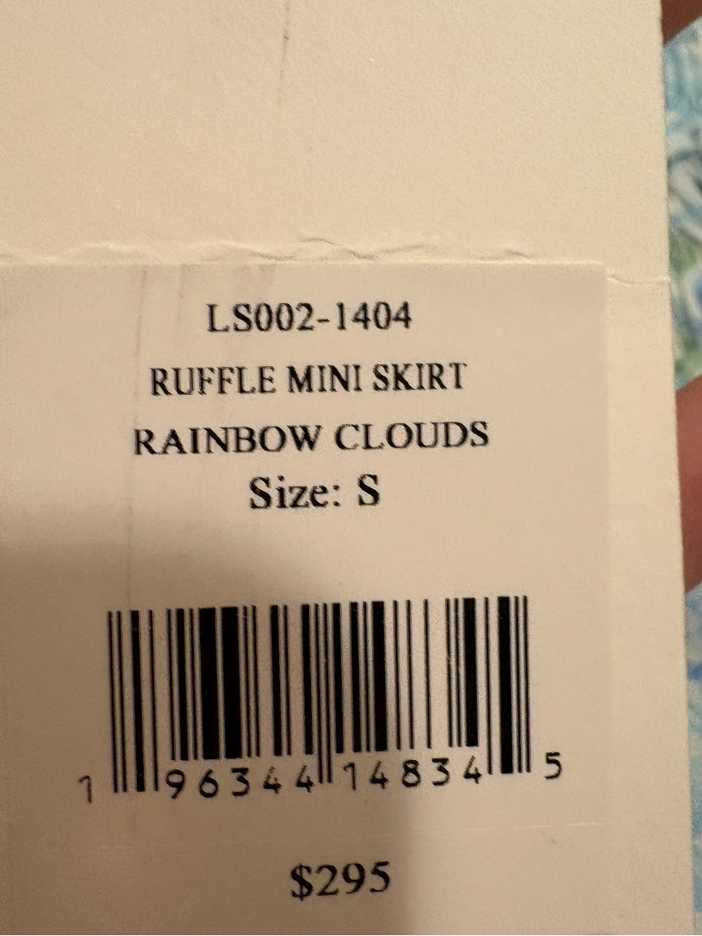LOVESHACKFANCY Ruffle Mini Skirt in Rainbow Clouds size small new with tags - Picture 11 of 13
